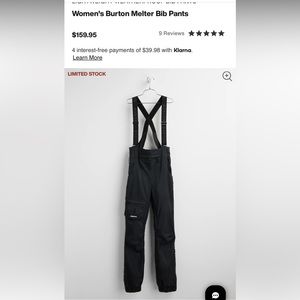 *END OF SEASON SALE* Women’s Burton Melter Bib